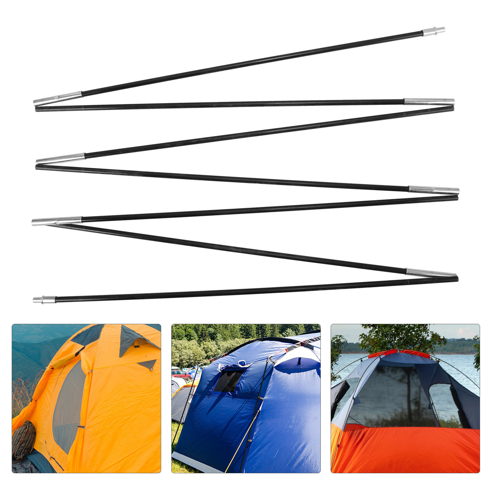 Outdoor Adventure Store - 1Set Portable Fiberglass Tent Rod Replacement