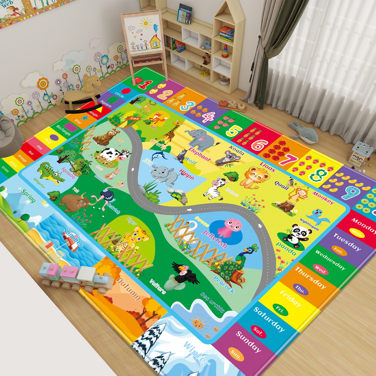 Outdoor Adventure Learning - 1PC Early Learning Adventure Kitchen Rug