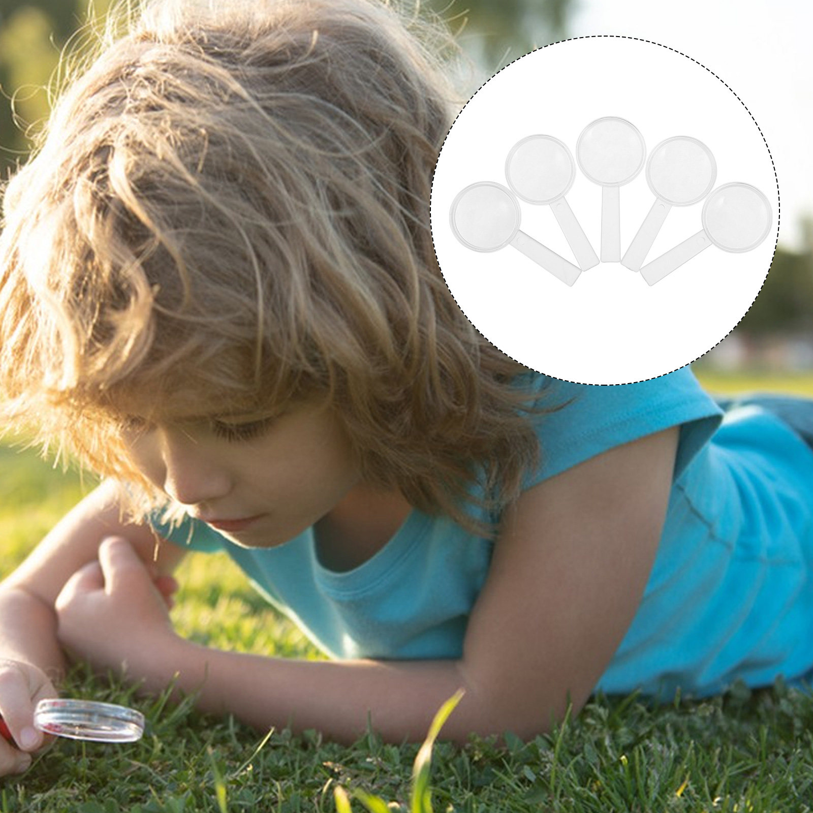 Outdoor Adventure Learning - 10Pcs 25Mm Clear Handheld Magnifier Kids