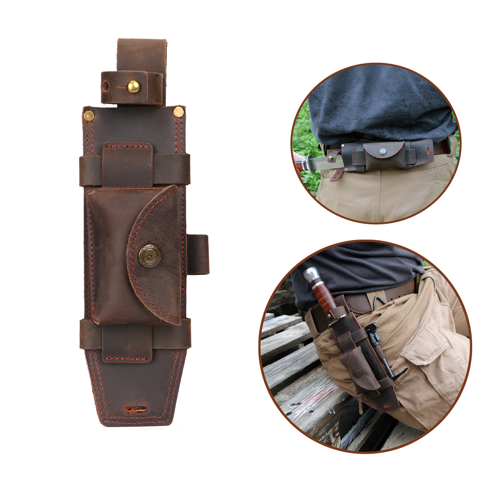 Tourbon Camping Leather thKnif - مراجعة Camp Knife Multi وسعره
