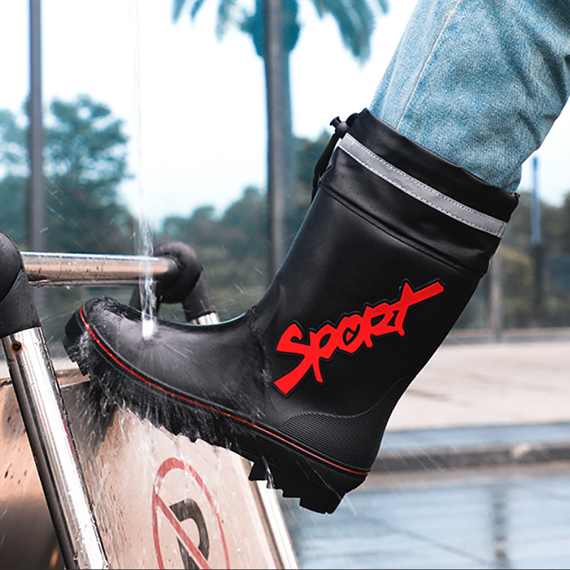 Mid-calf Rain Boots Men Slip-O - مراجعة Outdoor Adventure Shoes وسعره