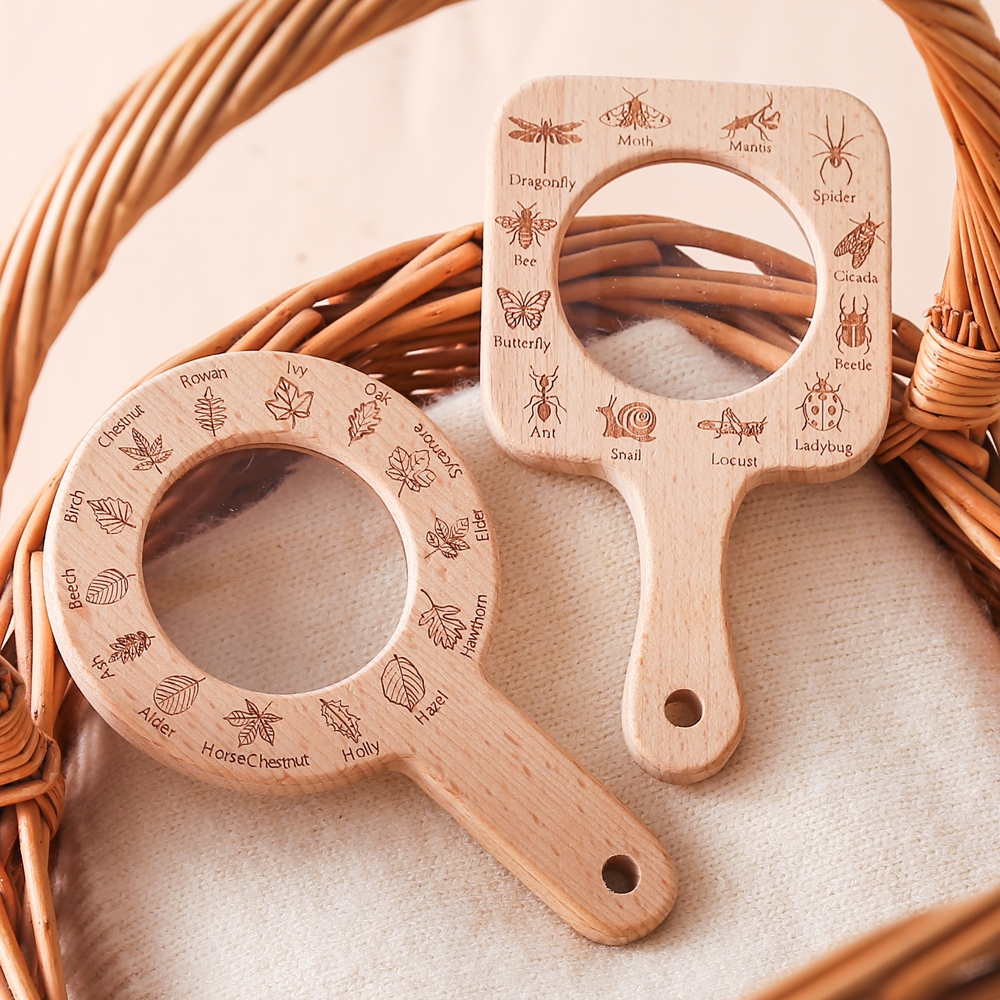 Wooden Magnifying Glass Outdoo - مراجعة Outdoor Adventure Learning وسعره