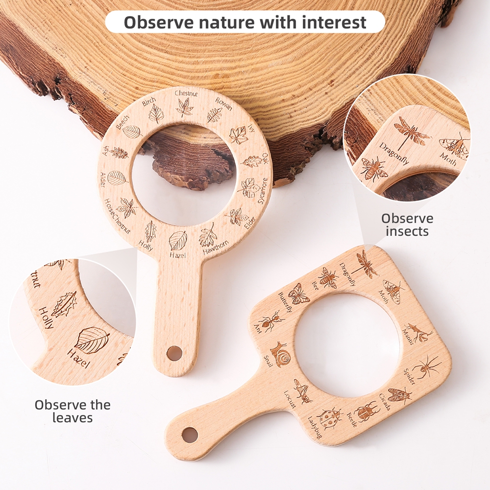 Wooden Magnifying Glass Outdoo - مراجعة Outdoor Adventure Learning وسعره