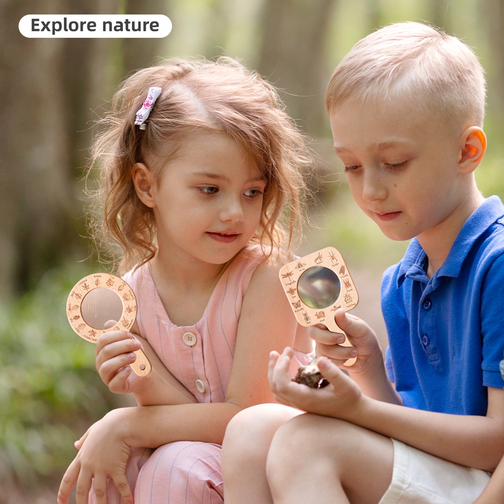 Wooden Magnifying Glass Outdoo - مراجعة Outdoor Adventure Learning وسعره
