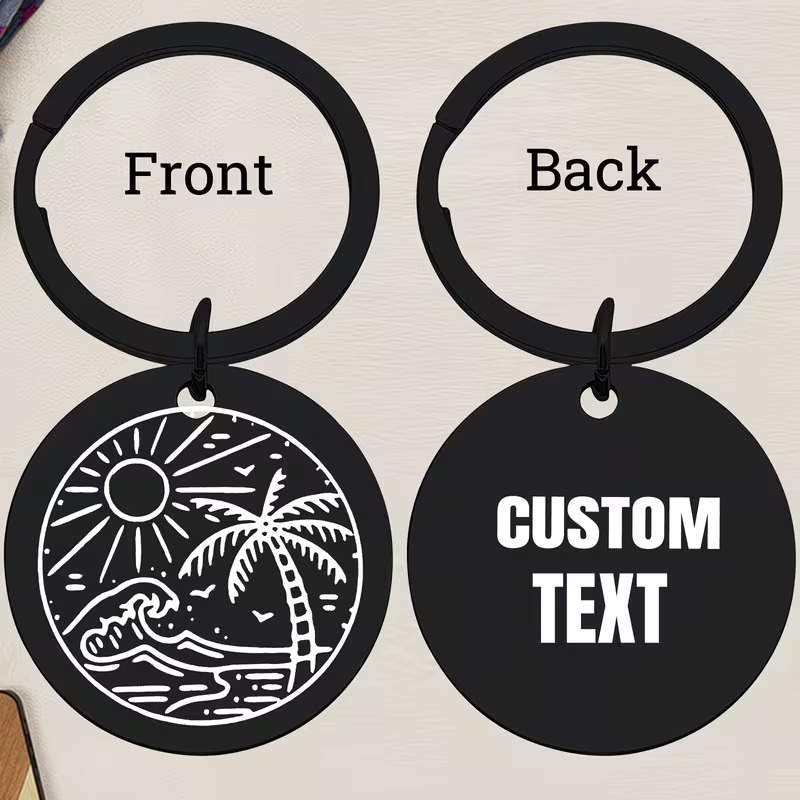 Customizable Black Round Keych - مراجعة Outdoor Adventure Birthday Party وسعره