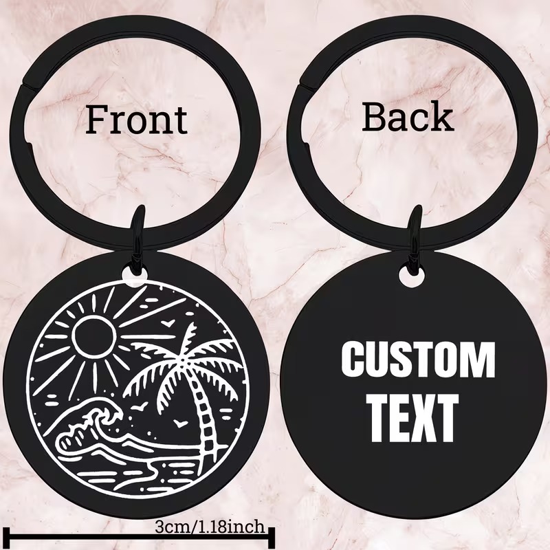 Customizable Black Round Keych - مراجعة Outdoor Adventure Birthday Party وسعره