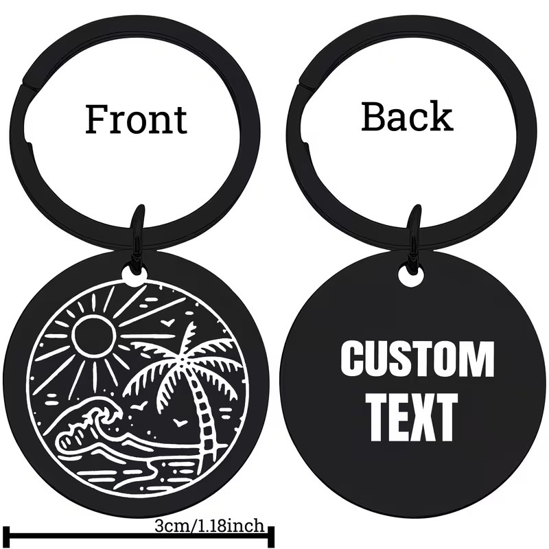 Customizable Black Round Keych - مراجعة Outdoor Adventure Birthday Party وسعره