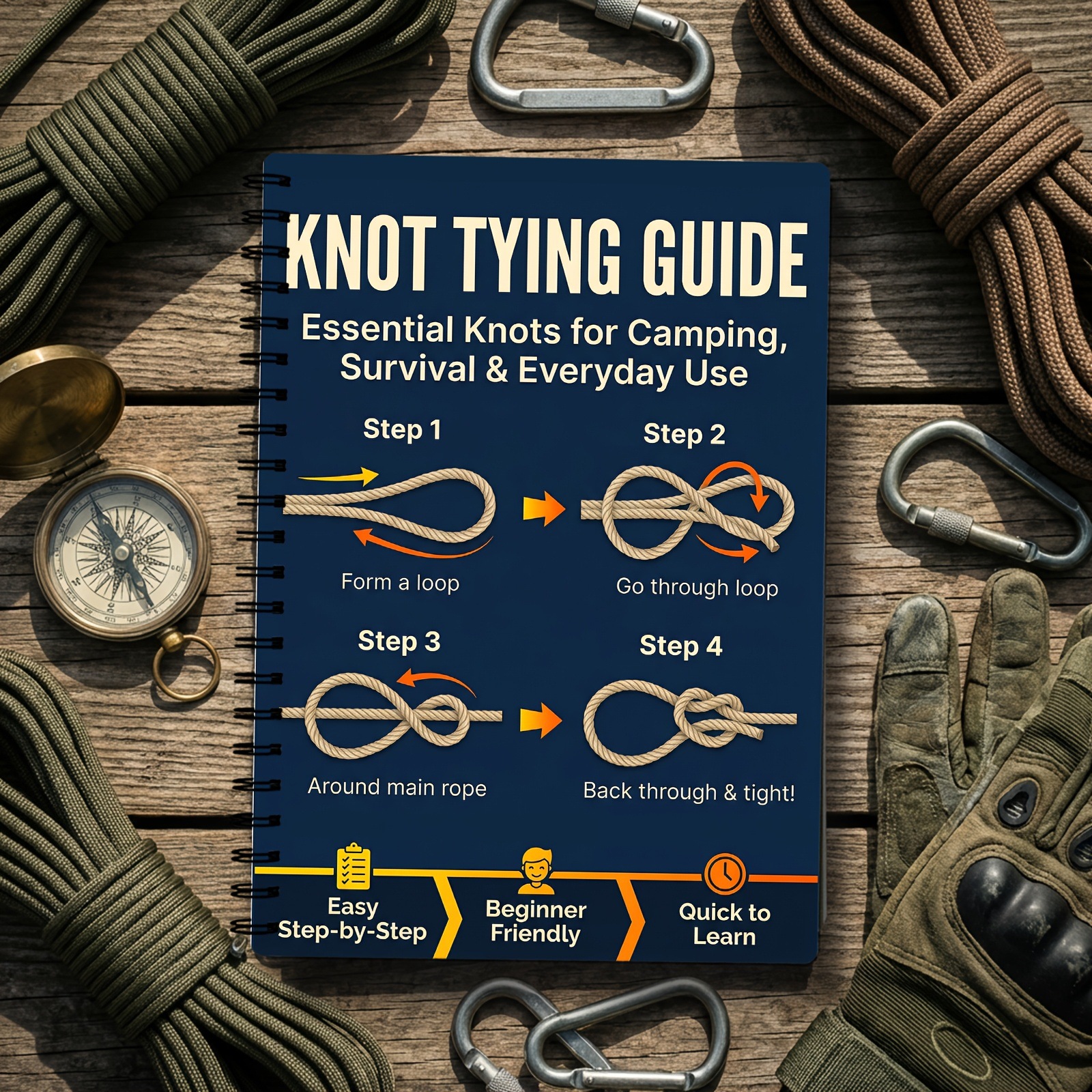 Outdoor Survival Knots StepbyS - مراجعة Outdoor Adventure For Adults وسعره