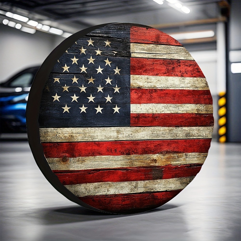 Rustic American Flag Tire Cove - مراجعة Outdoor Adventure Jeep وسعره