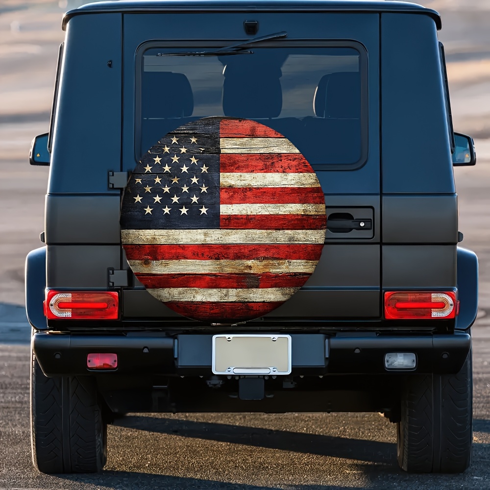 Rustic American Flag Tire Cove - مراجعة Outdoor Adventure Jeep وسعره