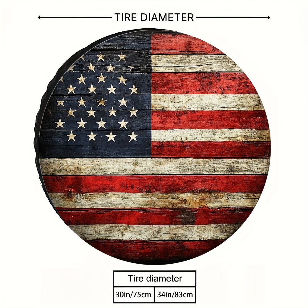 Rustic American Flag Tire Cove - مراجعة Outdoor Adventure Jeep وسعره