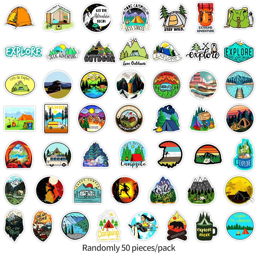 50PCS Sports Cartoon Stickers  - مراجعة Outdoor Adventure Toys For Kids وسعره