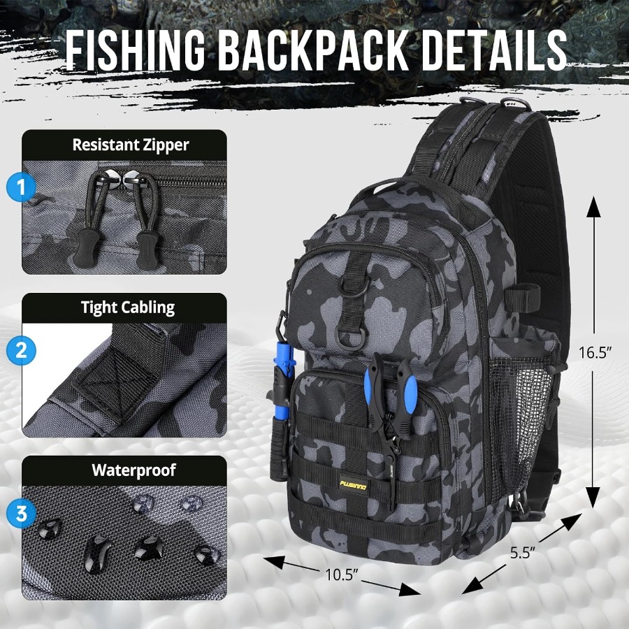 Waterproof Fishing Backpack wi - مراجعة Outdoor Adventure Store وسعره