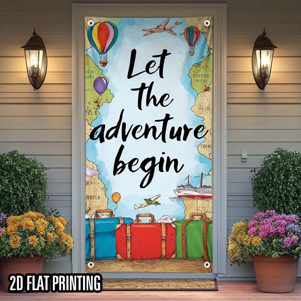 2D door curtain, 1 piece. An o - مراجعة Outdoor Adventure Birthday Party وسعره
