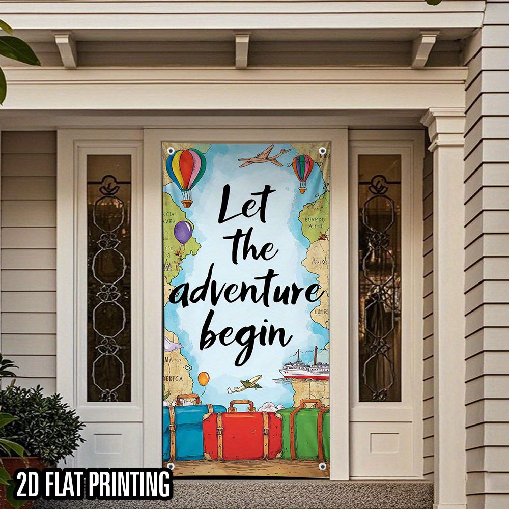 2D door curtain, 1 piece. An o - مراجعة Outdoor Adventure Birthday Party وسعره