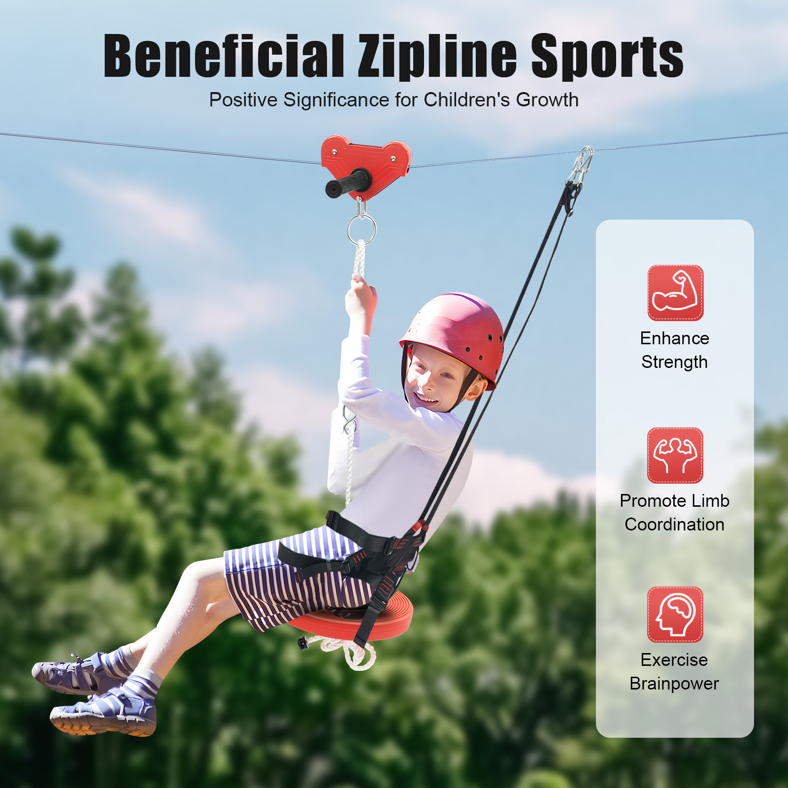 Zipline Kit, Outdoor Play, Bac - مراجعة Outdoor Adventure Ziplines & Waterfall وسعره