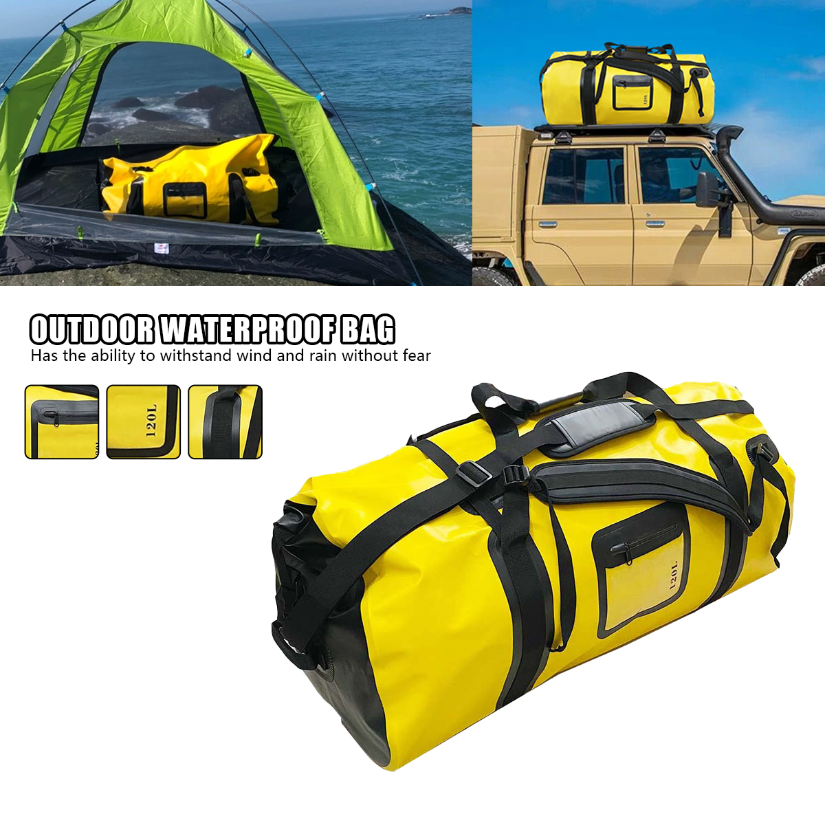 120L Large Capacity Waterproof - مراجعة Outdoor Adventure Rafting وسعره