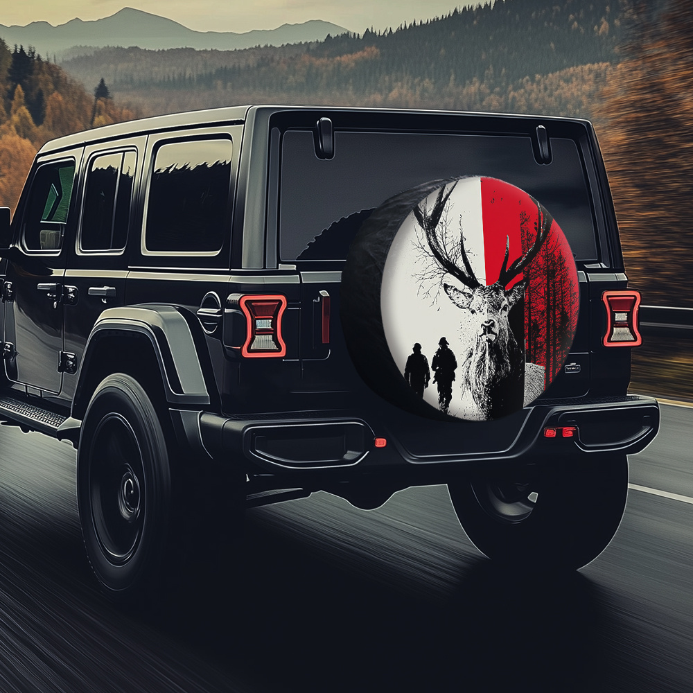 Deer Hunting Scene Tire Cover  - مراجعة Outdoor Adventure Jeep وسعره