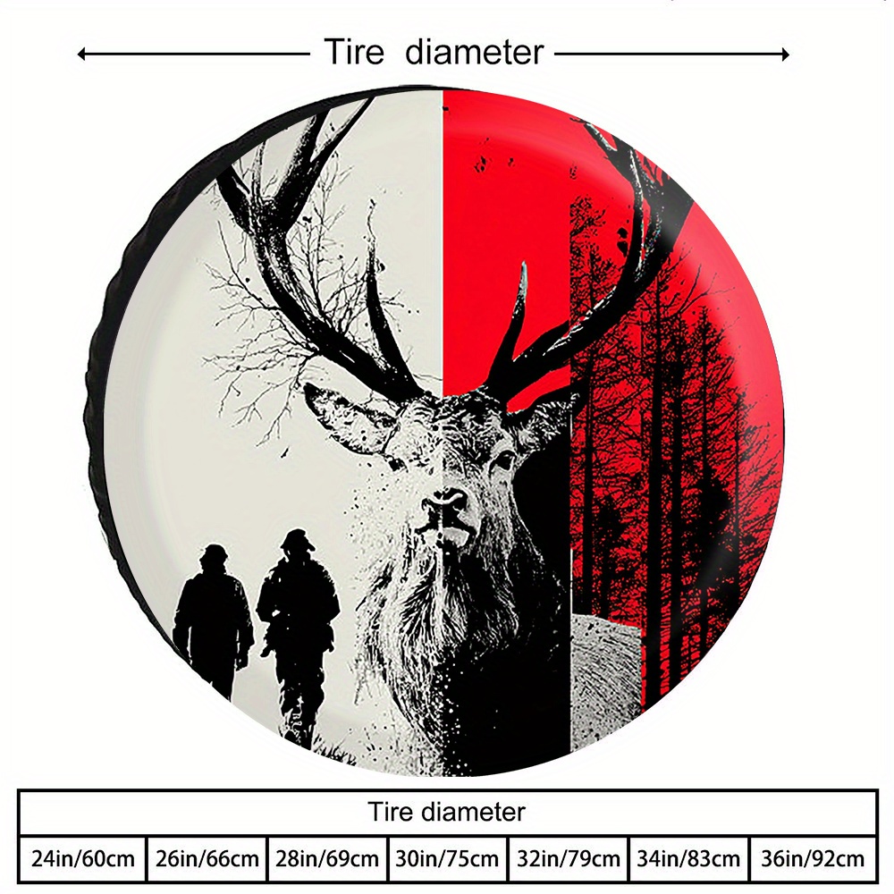 Deer Hunting Scene Tire Cover  - مراجعة Outdoor Adventure Jeep وسعره
