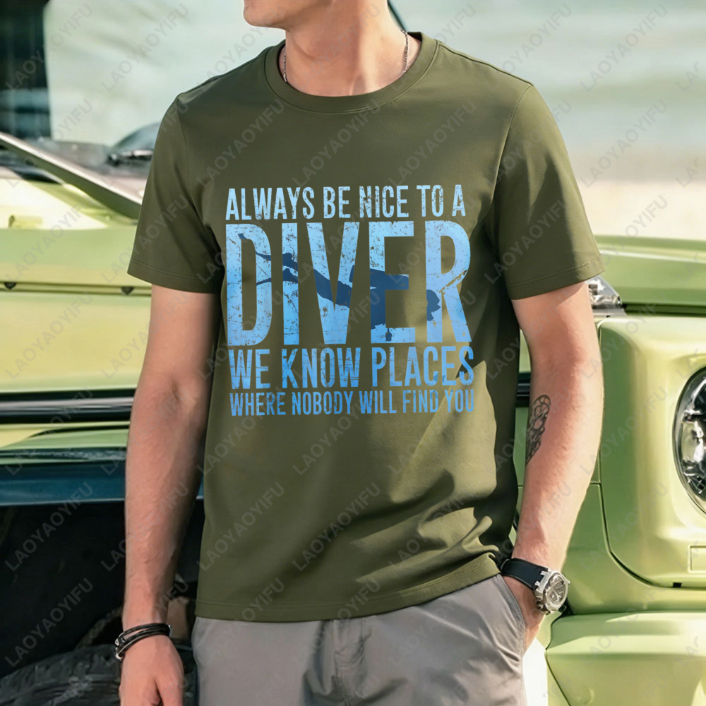 Diver Text Design Funny Quote  - مراجعة Outdoor Adventure Quotes Short وسعره