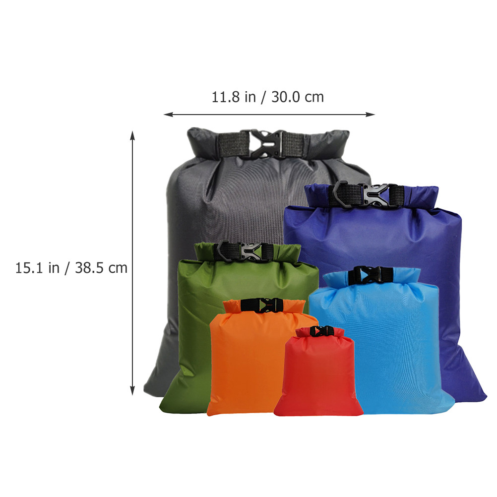6Pcs Waterproof Dry Bag Roll U - مراجعة Outdoor Adventure Rafting وسعره