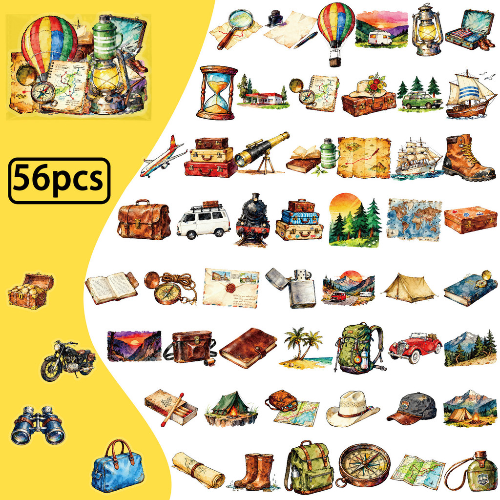 56Pcs Travel & Outdoor PET Sti - مراجعة Outdoor Adventure Store وسعره