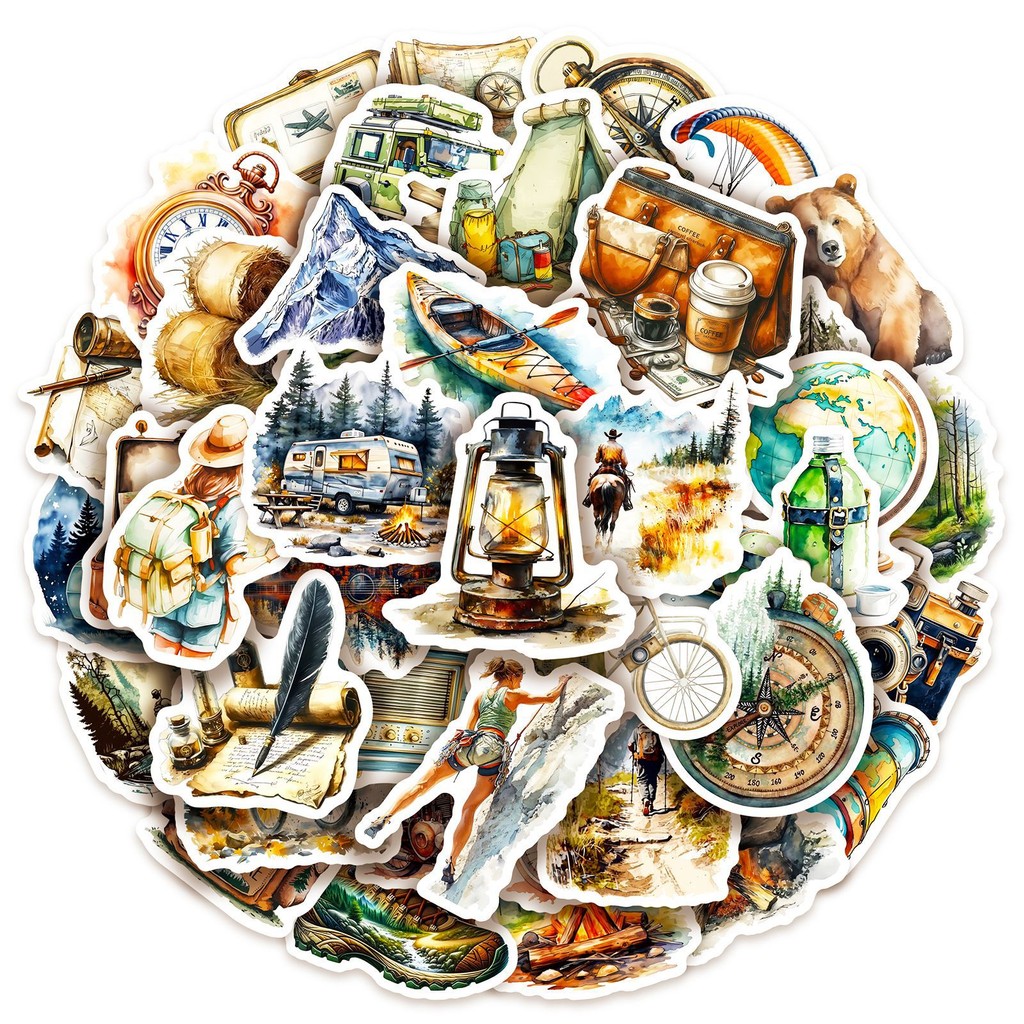 50PCS Outdoor Watercolor Campi - مراجعة Outdoor Adventure Store وسعره
