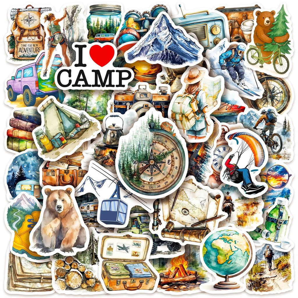 50PCS Outdoor Watercolor Campi - مراجعة Outdoor Adventure Store وسعره