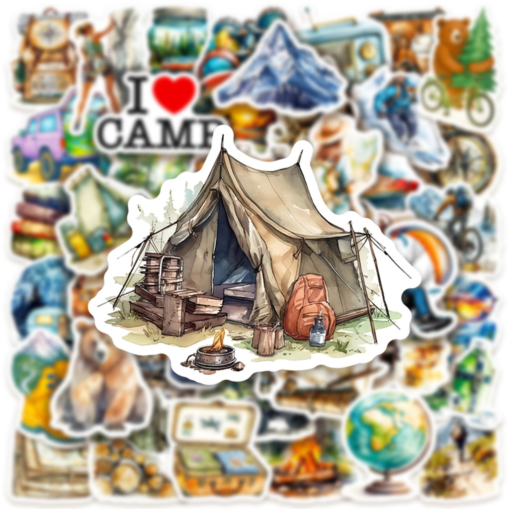 50PCS Outdoor Watercolor Campi - مراجعة Outdoor Adventure Store وسعره